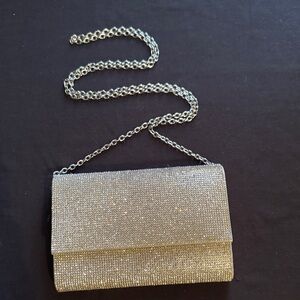 Elegant Silver Chain Clutch